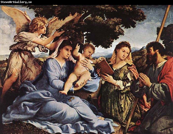 Lorenzo Lotto Madonna and Child with Saints and an Angel